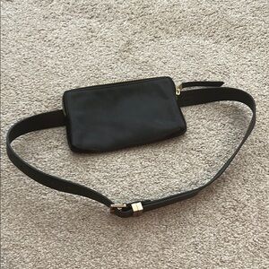 ALLSAINTS Black Leather Belt Bag NWOT